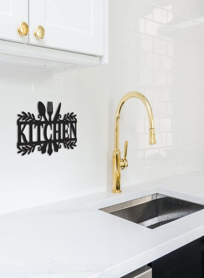 KOYILTD Kitchen Sign,Dining Room Wall Decor Rustic Metal Kitchen Decor Sign,Kitchen Word Art Farmhouse Cooking - Image 5
